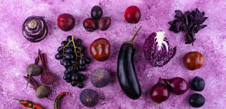 الخضروات والفواكه البنفسجية