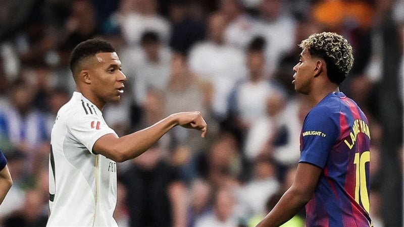 أهداف كلاسيكو الأرض مبابي ولامال