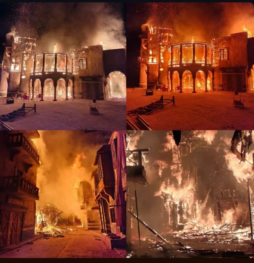 حريق مسلسل النويلاتي