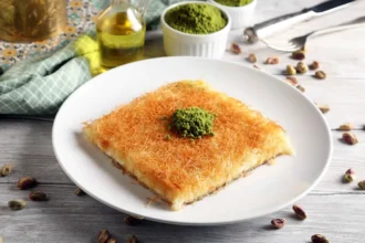 كنافة بالقشطة والفستق