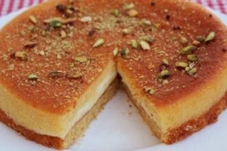 البسبوسة بالقشطة